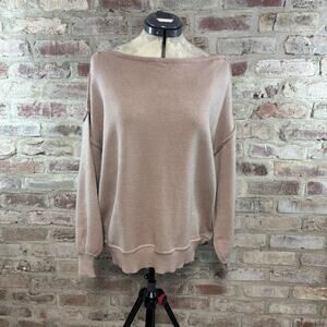 Miricle Beige Boat Neck Sweater S/m NWT